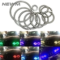 rgb 60mm 66mm 72mm 75mm 80mm 90mm 100mm 120mm 125mm full circle halo ring changeable 5050 rgb led rings for car decoration