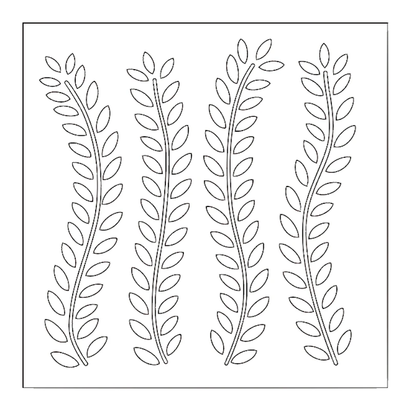 

New Vines Leaf Stencil for DIY Scrapbooking Decorative Embossing Paper Cards Plastic Template Drawing Sheet 6x6inches