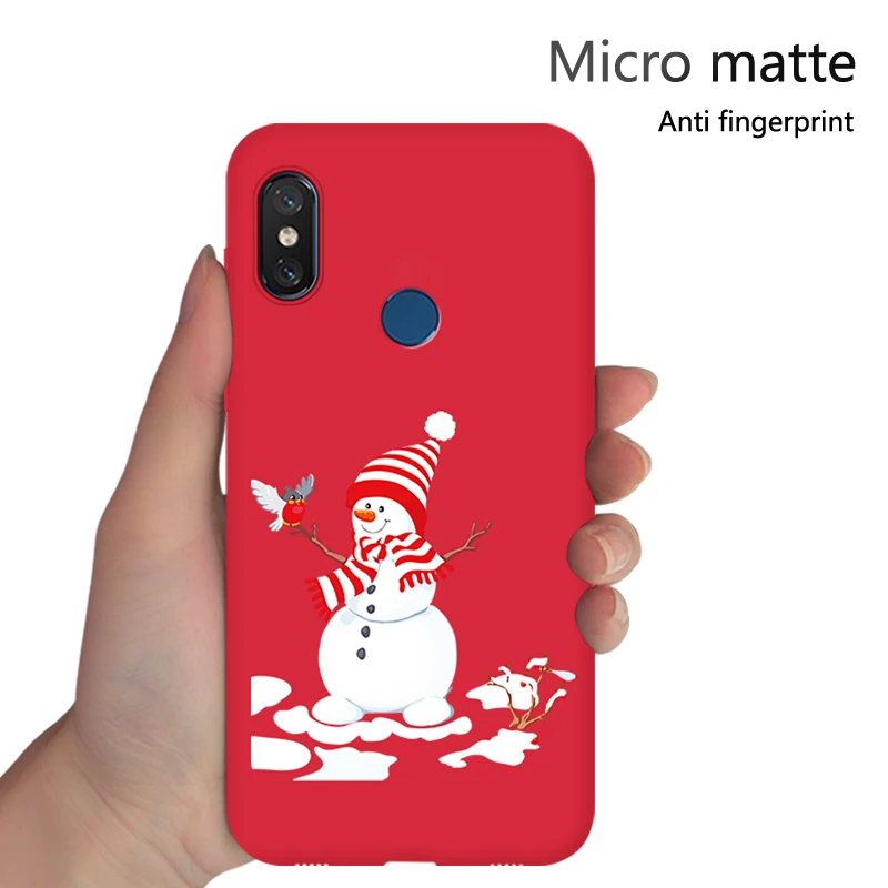 EiiMoo Silicone Phone Case For Xiaomi Mi 8 SE Mi8 Lite Soft Christmas Pattern Cover 6 A2 6X Pocophone F1 | Мобильные телефоны и