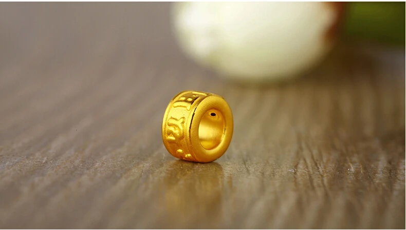 Чистое 999 24 каратное желтое золото резная бусина Будды подвеска 0 71 г|pendant blank|bead