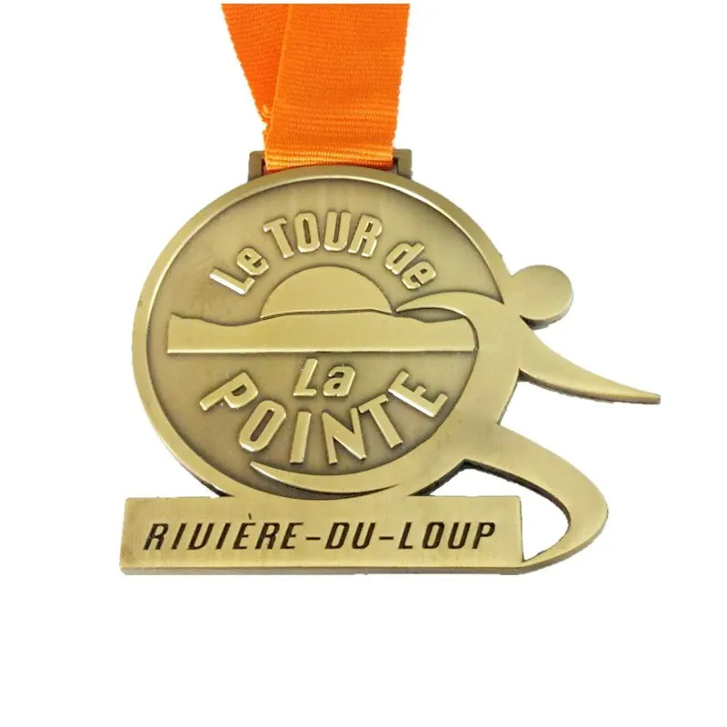 Металлическая медаль от производителя на заказ спортивная для бега с лентой | Дом