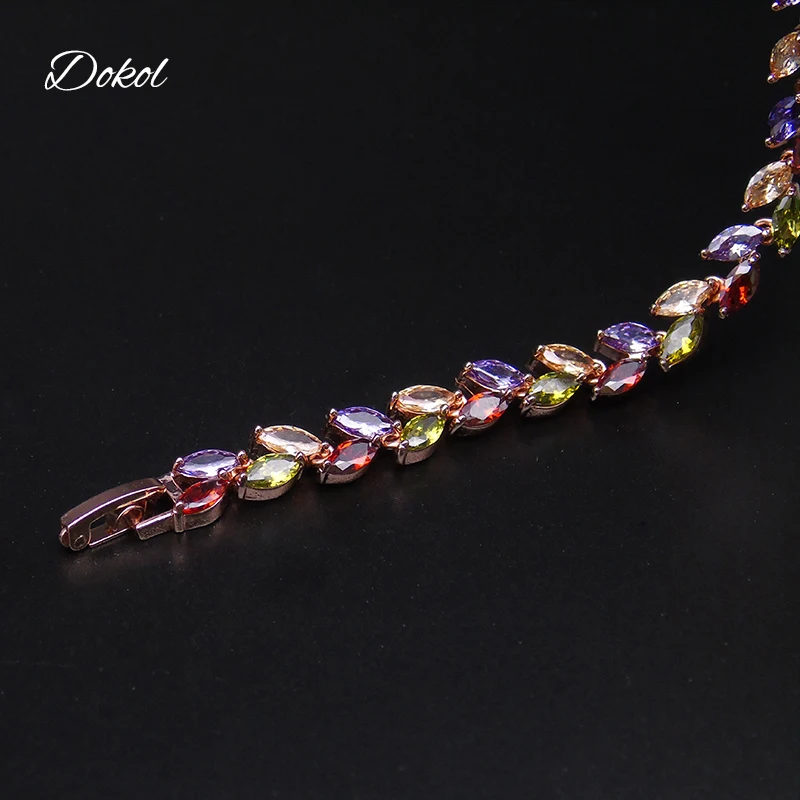 DOKOL изысканная форма пшеницы браслеты маркиза огранка AAA + кубический цирконий