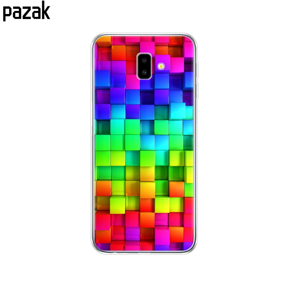 52400 Для samsung J6 J6+ чехол coque мягкий чехол из термополиуретана и силикона для samsung Galaxy J6Plus J 6 Plus J610 J610F Capas противоударный - Цвет: 52400
