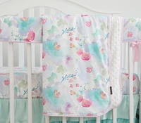 sahaler boho baby blanket baby newborn swaddle wrap crib comforter quilt 3442 inches pink purple floral