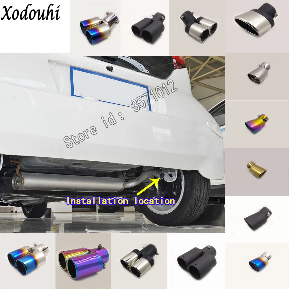 For BYD F0 2015 2016 2017 2018 car body cover muffler exterior back end pipe dedicate exhaust tip tail outlet ornament vent 1pcs |