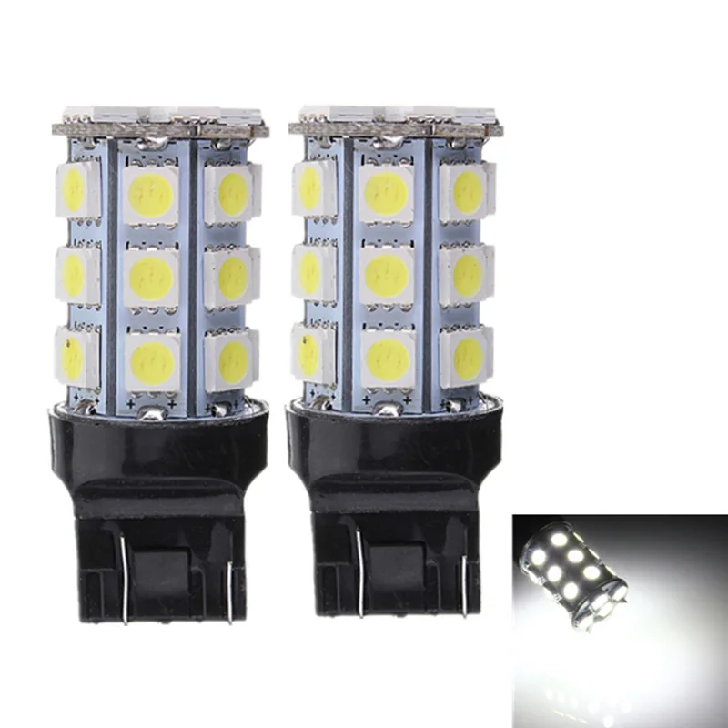 Автомобильный светодиодный фонарь T20 W21/5 Вт 7443 5050 27 SMD белый красный W3x16q 12 В