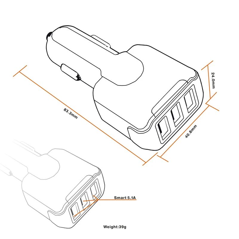 VRURC 3 Порты usb быстрый автомобиль Зарядное устройство Quick Charge QC 0 USB Автомобильное