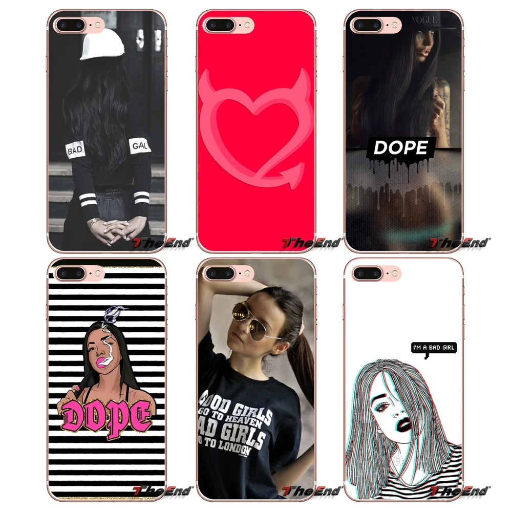 Хорошие и плохие Аксессуары для девочек чехлы iPhone X 4 4S 5 5S 5C SE 6 6S 7 8 Plus Samsung Galaxy J1 J3 J5