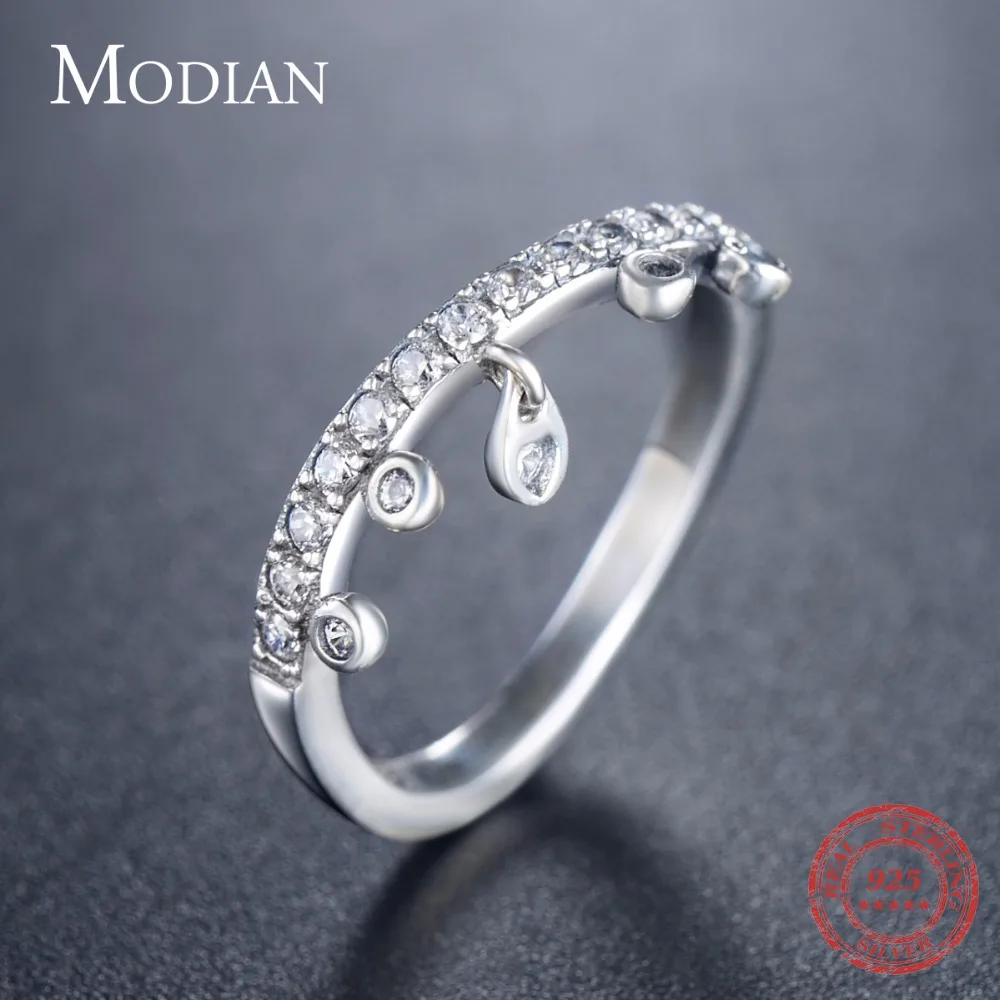 Modian 100% Аутентичные 925 Стерлинговое Серебро винтажные модные висячие кольца