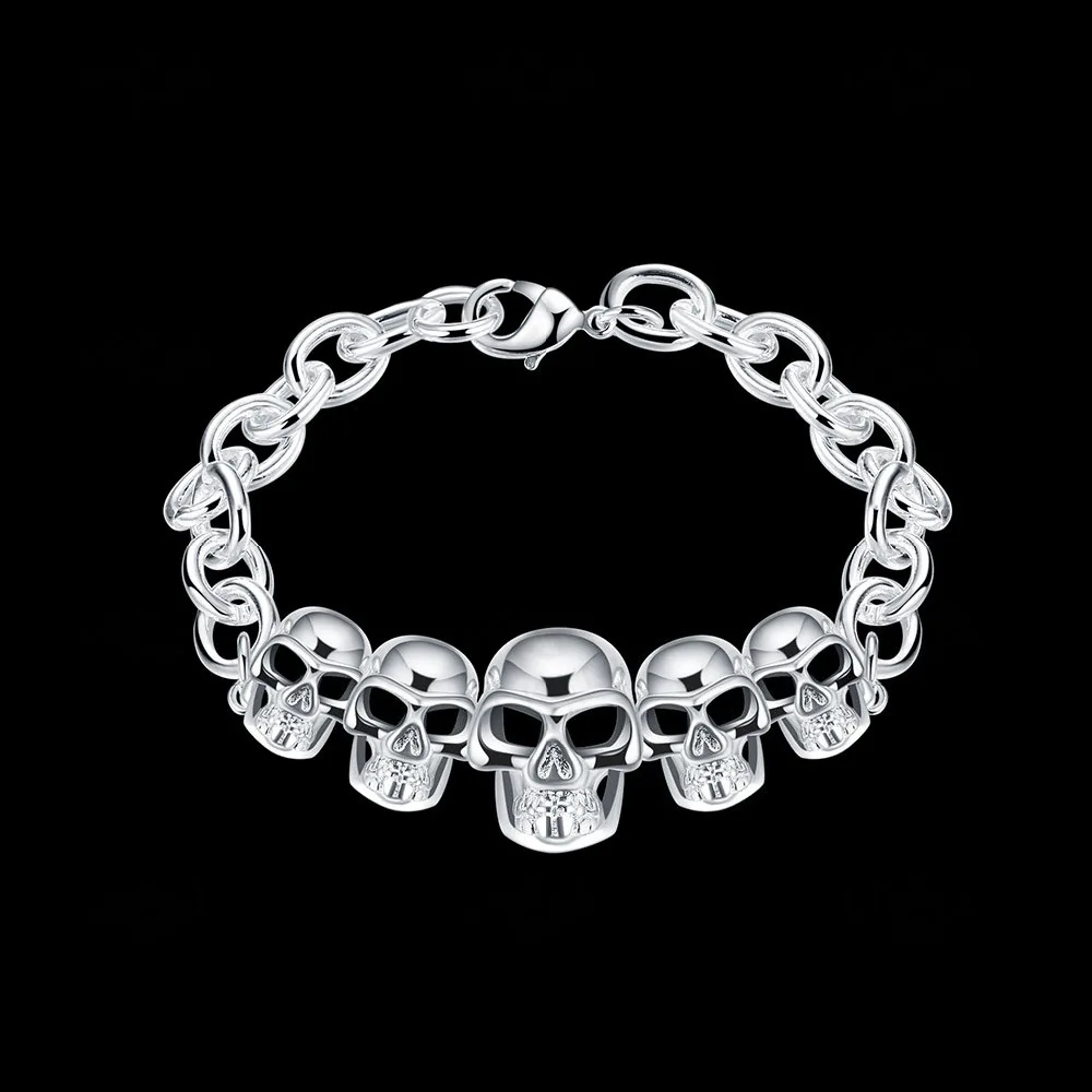 Мода Посеребренная Ювелирные Изделия Черепа Браслет-Цепочка для Женщин |
