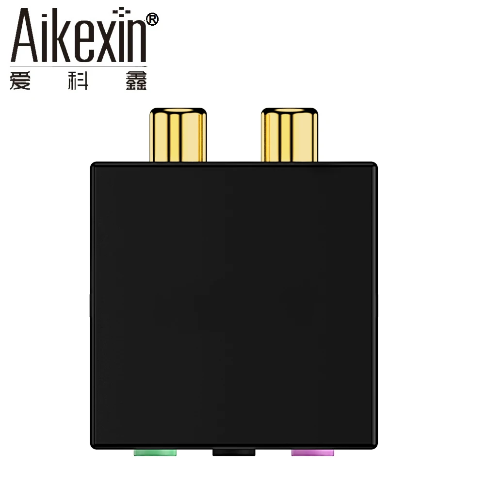 Aikexin 5 1 стерео аудио адаптер 2 RCA до 3 мм конвертер для мультимедийных колонок