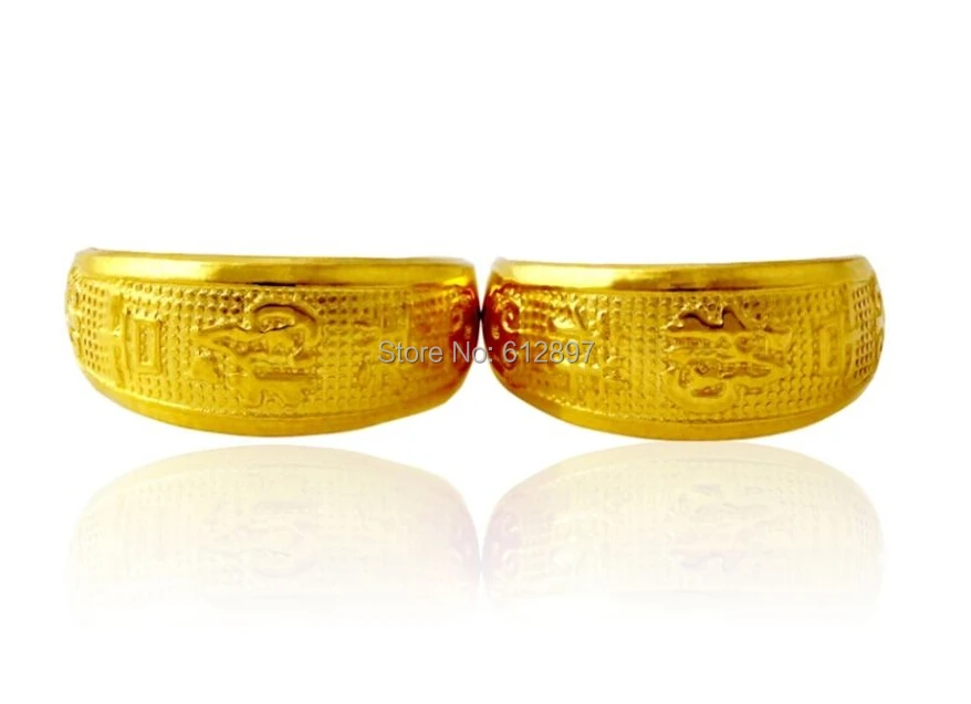 

24K Yellow Gold Hoop Earring / Women's Bless Moon Hoop Earrings / 3.88g