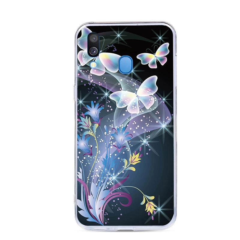 Прозрачный чехол для Samsung Galaxy A40 A 40 A405 SM-A405F A405F силиконовый с узором мягкий TPU 5 9