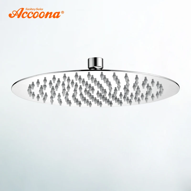 

Accoona Polished Chrome Finish Bathroom Round Rain Rotate Shower Head Ceiling Wall Top Sprayer Bath Showerhead A355