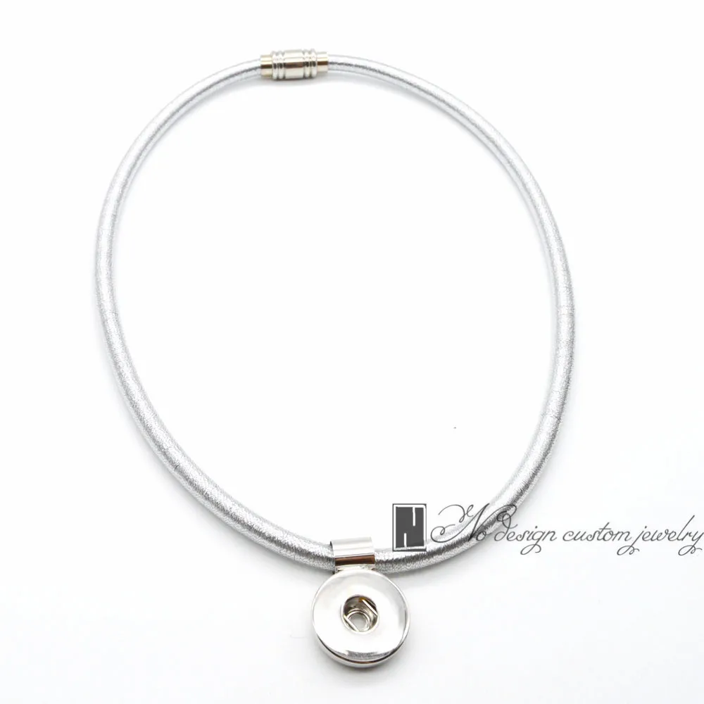 2019 Новая мода с серебряным магнитное ожерелье для 18 мм защелки кнопки подвески |