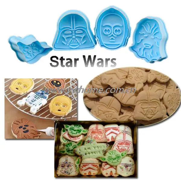 4 шт Звездные войны Торт Помадка плунжерный резак формы печенья украшения формы