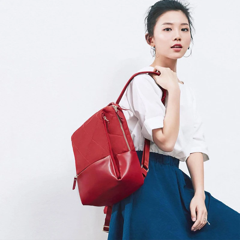 Xiaomi 90 Points Fashion City Lingge сумка на плечо рюкзак водонепроницаемая для женщин и девочек