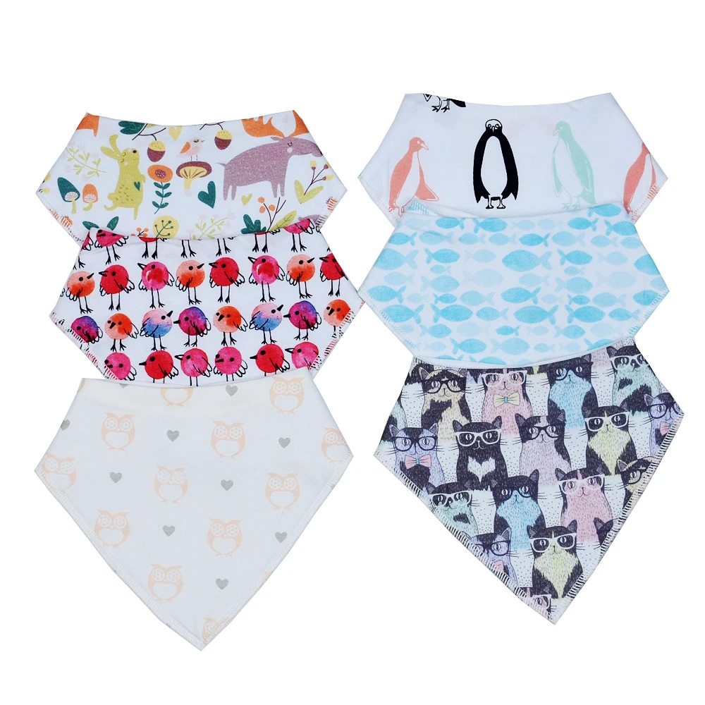 Новый стиль детские слюнявчики Слюнявчики унисекс 6 шт. в упаковке хлопковые