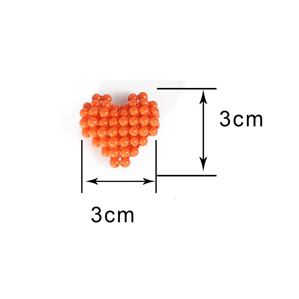 Бусины с искусственным жемчугом полые/однотонные персиковые пластиковые для