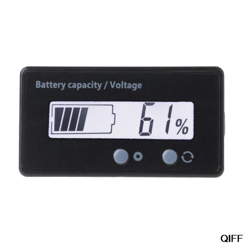 ЖК дисплей свинцово кислотный литиевый аккумулятор ёмкость вольтметр с