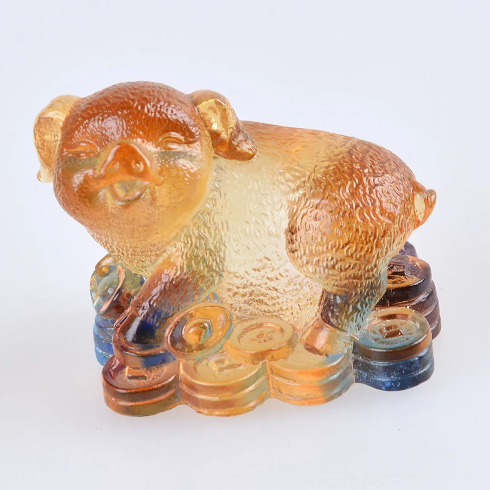 Liuli 12 китайские животные Знаки зодиака кабана фигурка пресс папье красивые