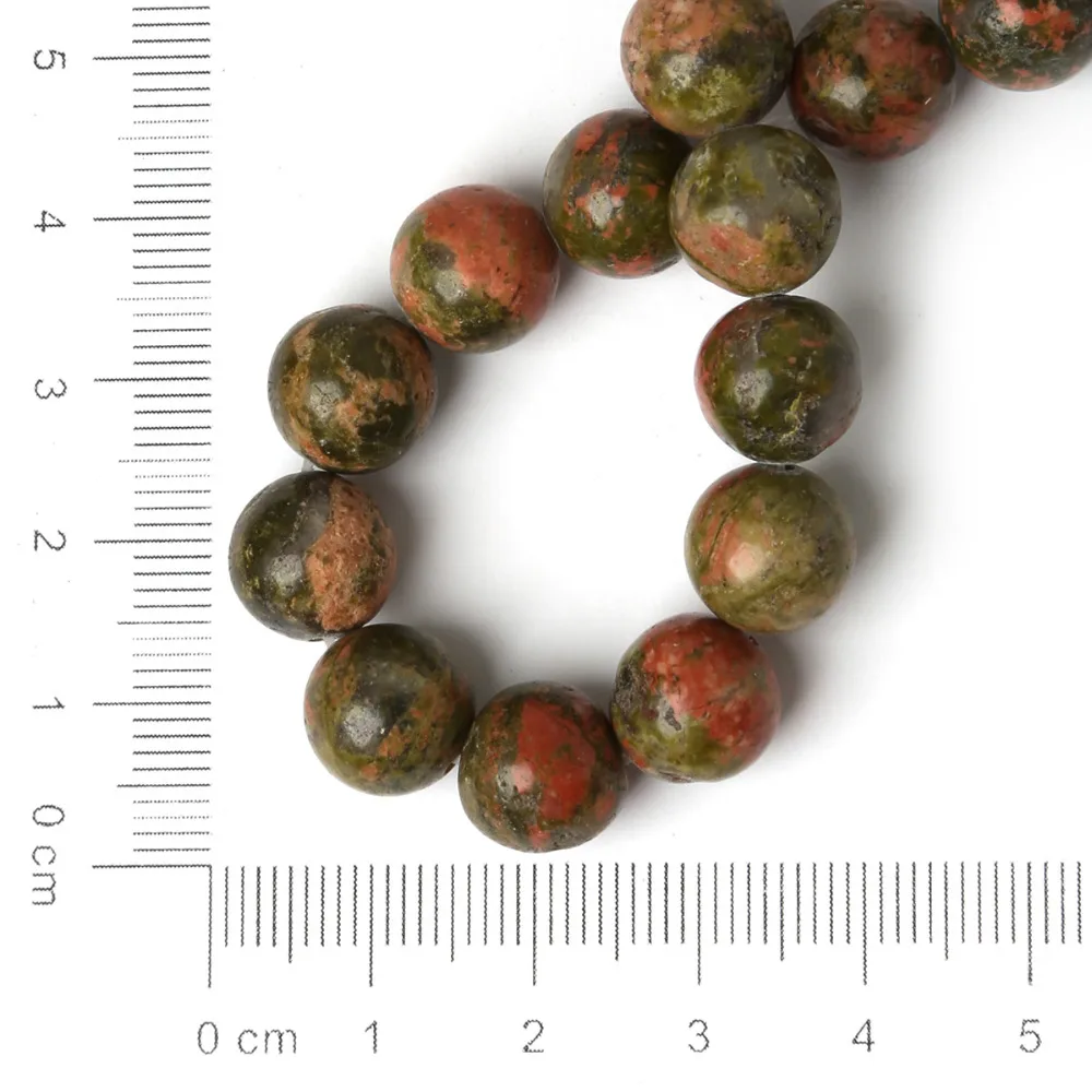 Новинка 2017 акция бусины из натурального камня Unakite круглые бусины-разделители 15