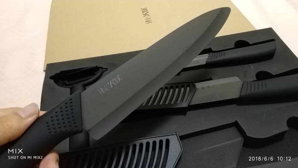 Xiaomi Mijia умный дом Huohou кухонный нож Mijia нано-Керамические ножи поварской набор 4 6 8 дюймов печи тоньше для семьи