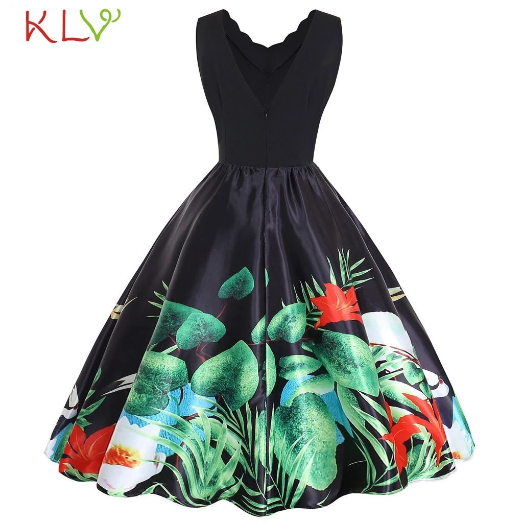 Dress Women Elegant Vintage Floral Casual Summer Sexy Evening Party Night 2019 Plus Size Vestidos Robe Femme 19May7|Женские платья| |