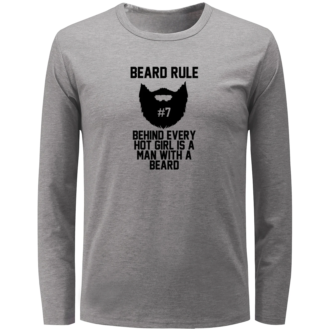 IDzn Beard Rule Behind each Hot Girl Is A Man With Graphic футболка с длинным рукавом для мужчин и