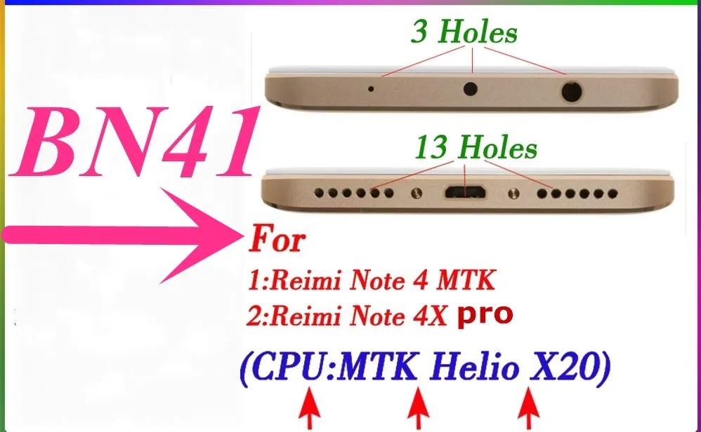 Аккумулятор BN43 BN41 Емкостью 4000 мАч для Xiaomi Redmi Note 4X Redmi Note 4 Global+ Инструменты