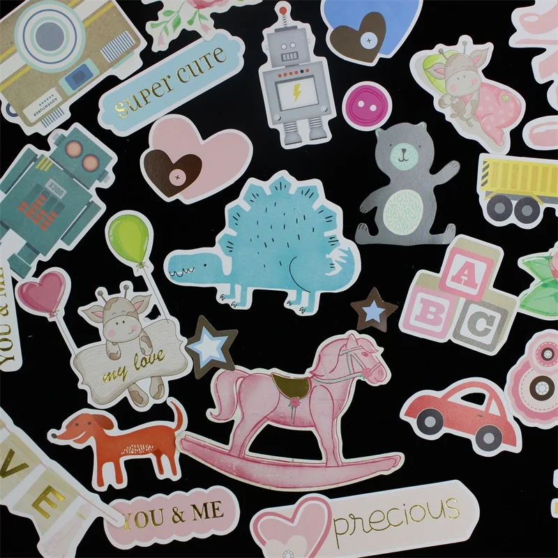 35 шт красочные кардшток высечки для скрапбукинга счастливый