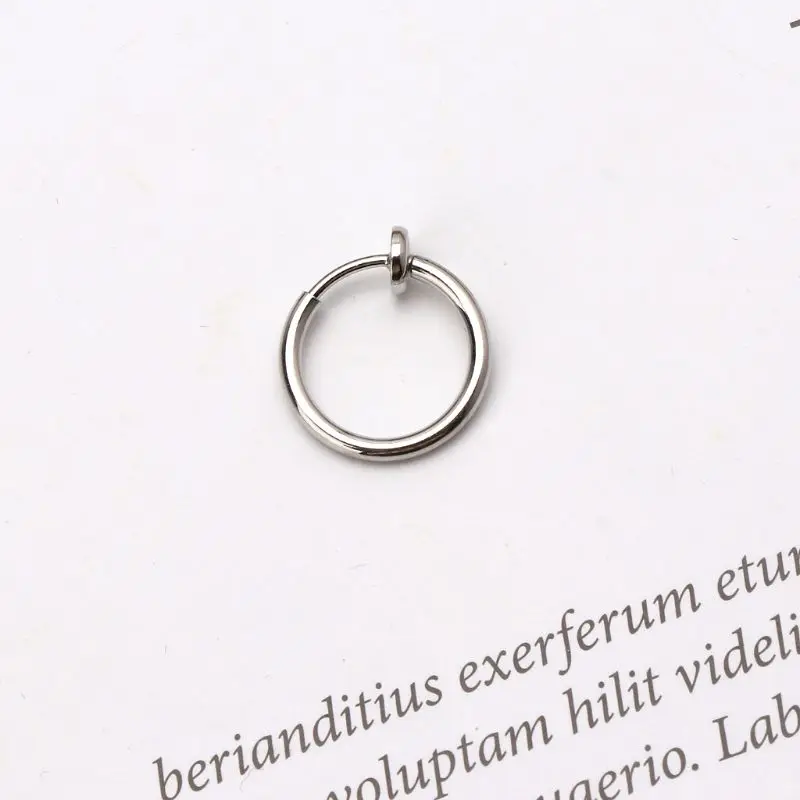 10 шт серебряное отверстие для ушей DIY клип на круг Клипсы Серьги изготовления