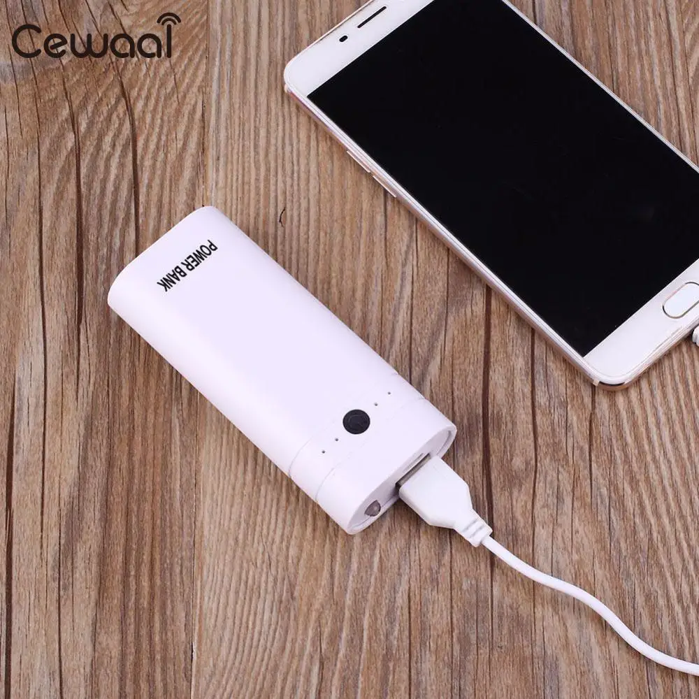 Cewaal Портативный Новый коричневый 5 V Перезаряжаемый USB мобильный Банк питания 2 шт