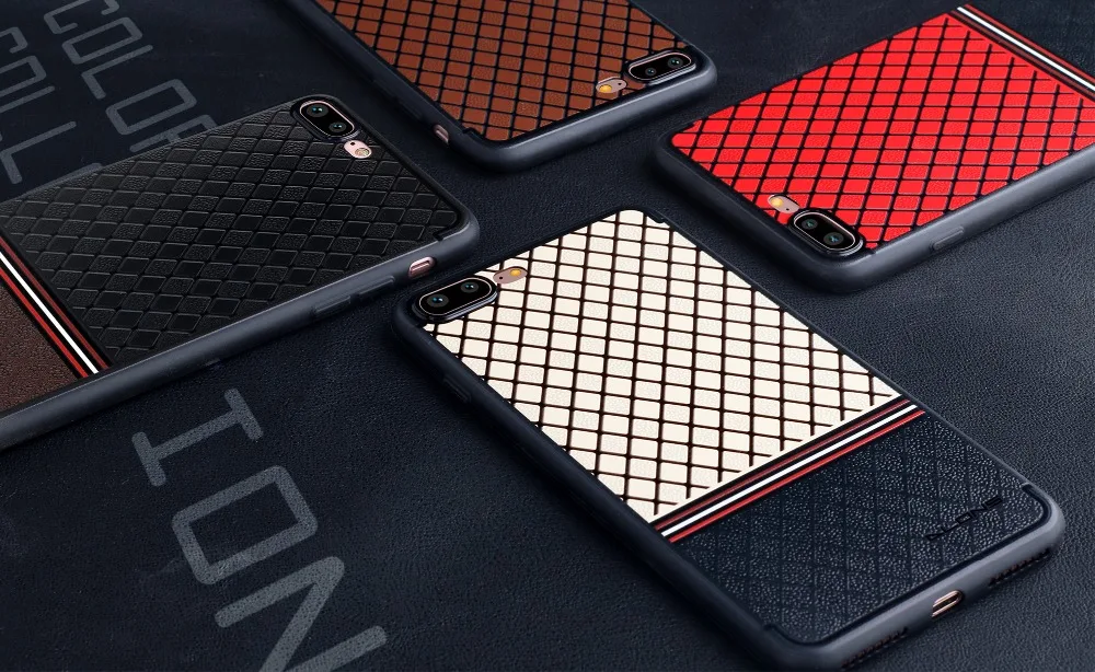 Grid Coloured Drawing Fitted Case for iPhone 7 cover 6 8 Plus 5s 6s X XR XS Max Luxury TPU Back Cover Fundas Anti-fingerprint |