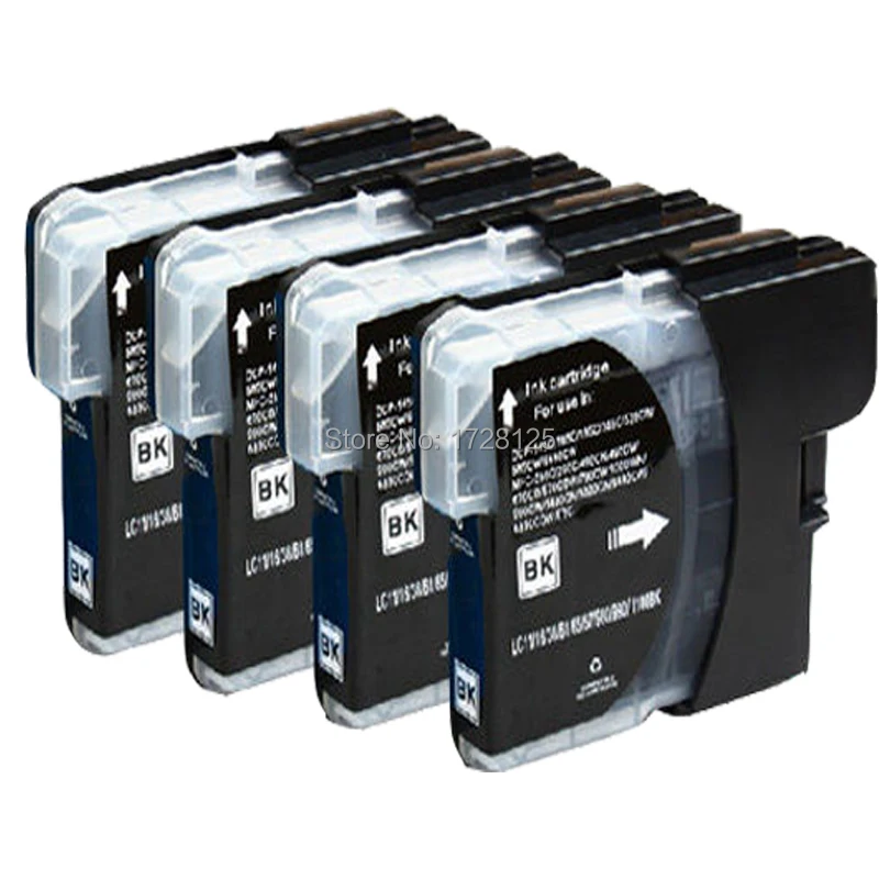 4 черный LC 980BK 1100BK XL совместимый чернильный картридж для DCP 145C brother 165C MFC 250C струйный