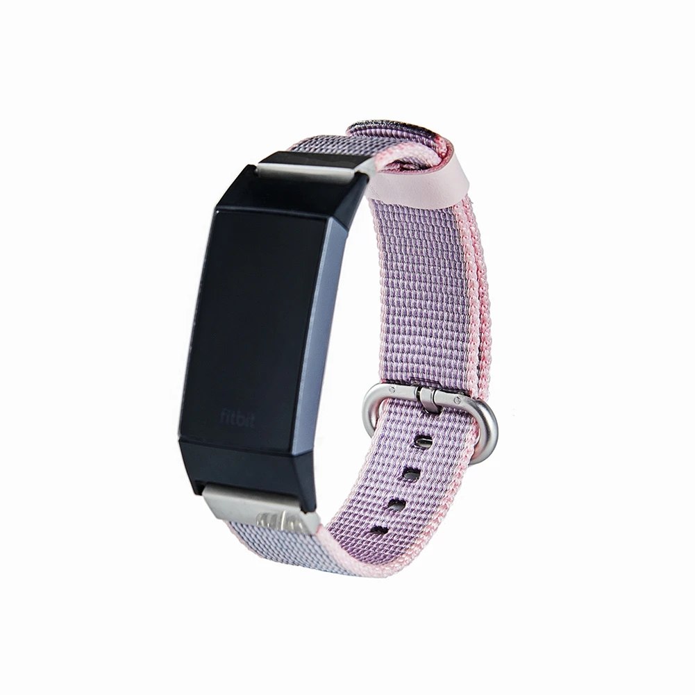Yuedaer холст нейлон Fitbit Charge 3 группы для Fitbit Charge 3 Мужчины Женщины Мода ремешок браслет умный браслет с металлической пряжкой