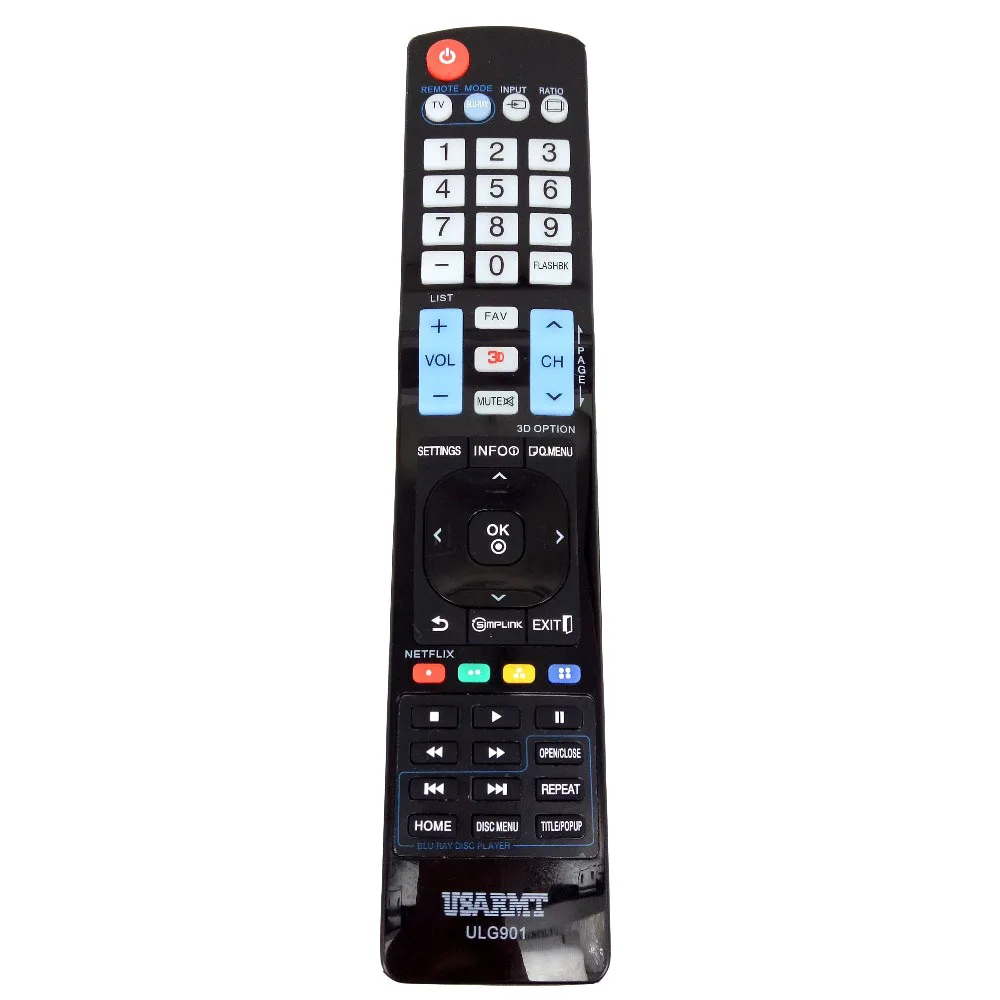 Универсальный пульт дистанционного управления для LG ULG901 TV Blu Ray DVD плеер AKB72914201