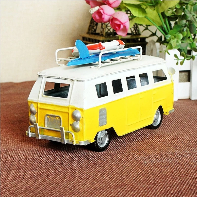 ERMAKOVA Металлическая статуэтка автобуса Camper модель классический Ван украшение для