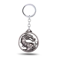 hsic 3 colors gragon hot game mortal kombat keychain metal key rings for gift chaveiro key chain jewelry for cars wholesale