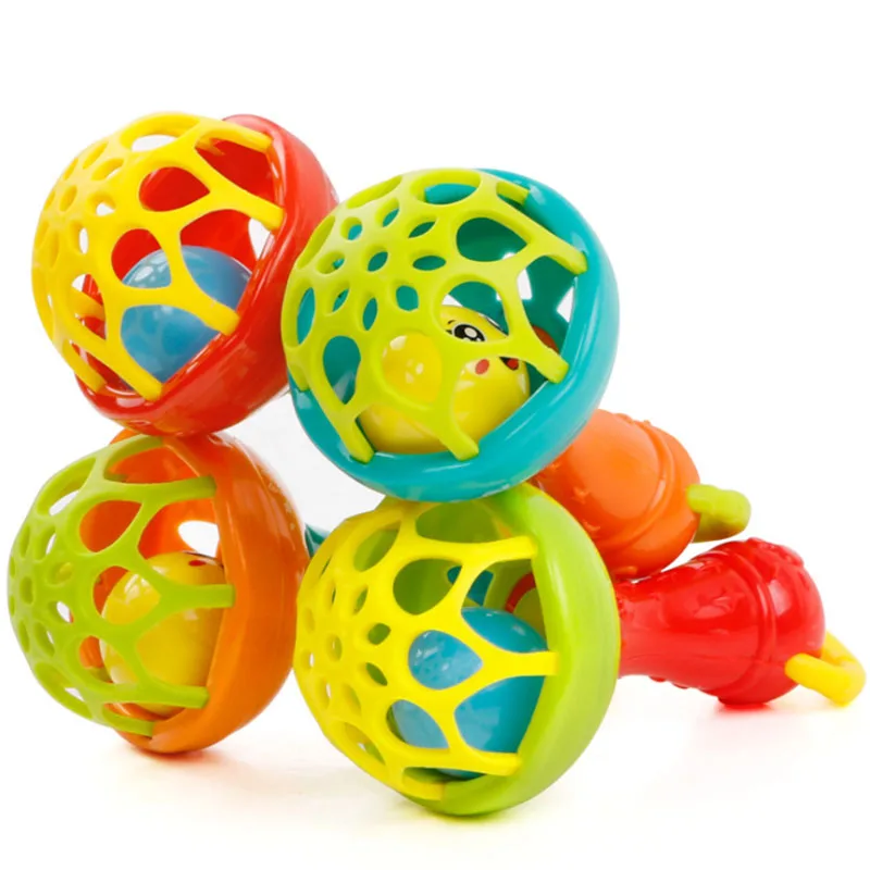 

Baby Rattles toy Intelligence Grasping Gums Plastic Hand Bell Rattle Funny Educational Mobiles Toys Birthday baby born