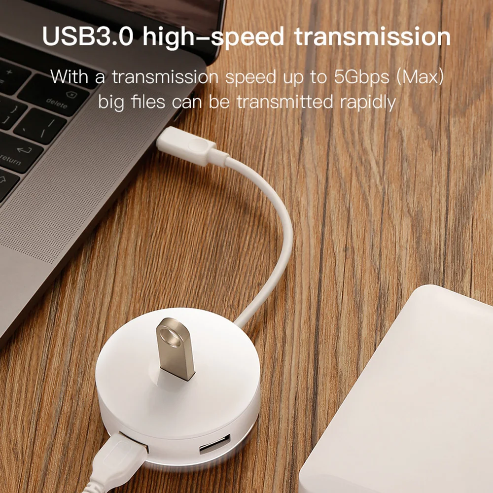 4 USB порта концентратор смарт-адаптер 3 0 или Тип C к USB3.0 + USB2.0 для ноутбука MacBook