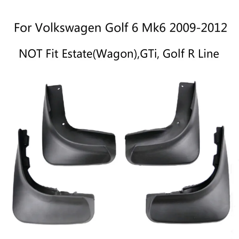 4 шт. передние и задние брызговики для Volkswagen VW Golf 6 Mk6 2009 2010 2011 2012 формованные крыло