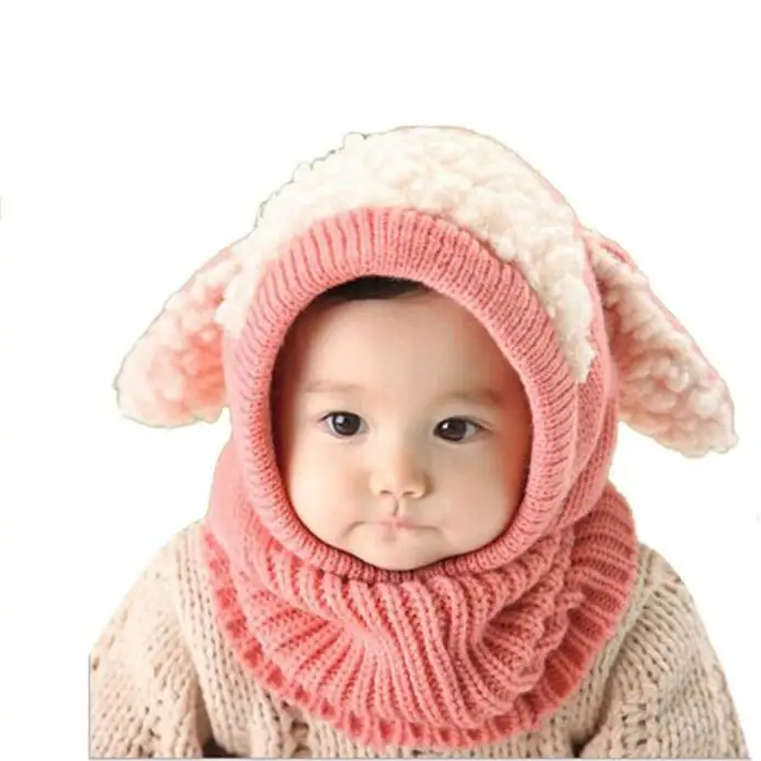CHAMSGEND Baby Kids Girls Boys Woolen Coif Hood Scarf Caps Hats Winter Warm Fit For 6 Months to 36 Nov15 | Детская одежда и обувь