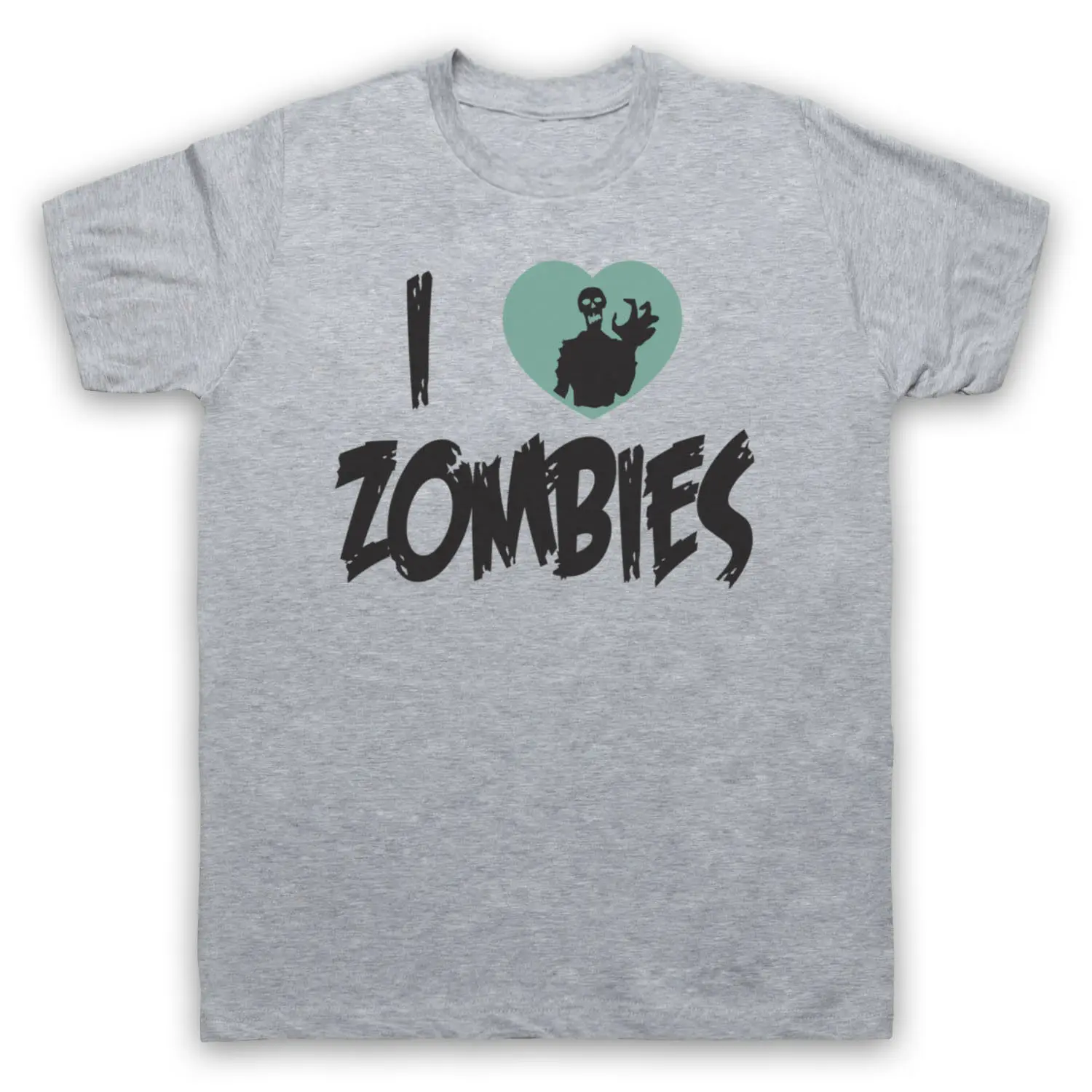 

I Love Zombies Funny Slogan Halloween Comedy Undead Men's Short Sleeve 100% Cotton Tshirts