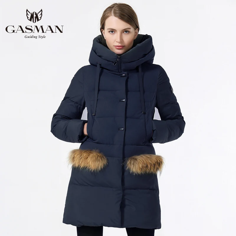 GASMAN 2019 пуховик зимний женский толстый зимние теплые пальто длинное с капюшоном
