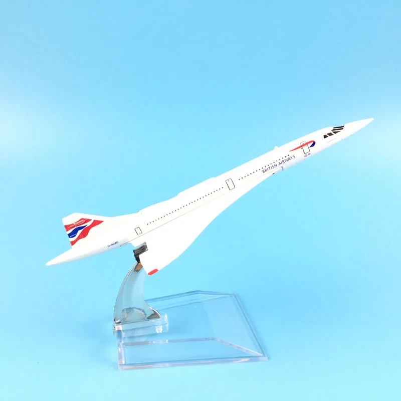Бесплатная доставка 16 см сплав металла модель самолета BRITISH AIRWAYS CONCORDE Модель W