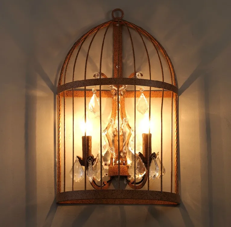 Винтажная кованая птичья клетка Эдисона в стиле лофт роскошное художественное