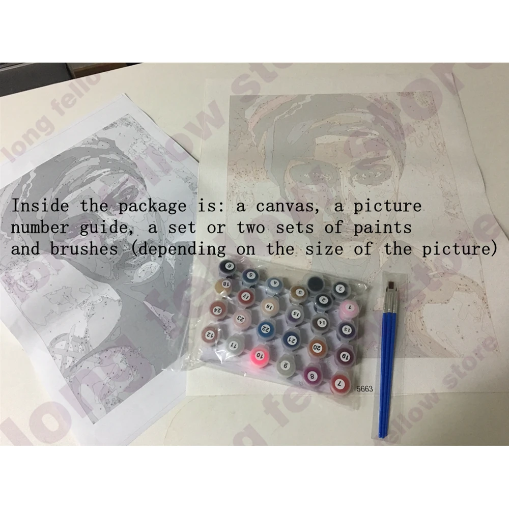 DIY картина по цифрам в африканском стиле женские портрет холст живопись