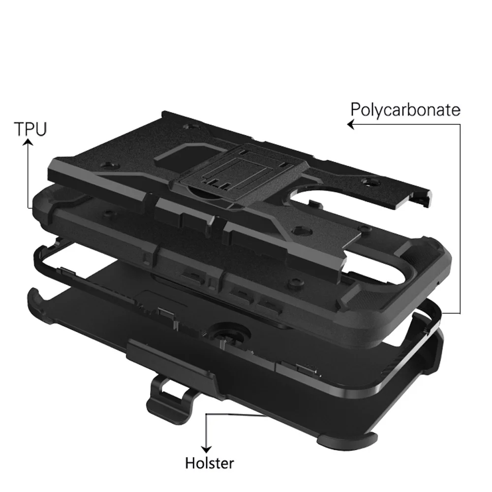For LG K40 Armor Case Belt Clip Holster Shockproof Kickstand Cover Lg K12 + Plus model x42 | Мобильные телефоны и