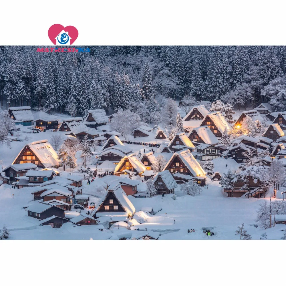 Алмазная вышивка зима Ландшафтная мозаика с бриллиантами распродажа 5d Сделай